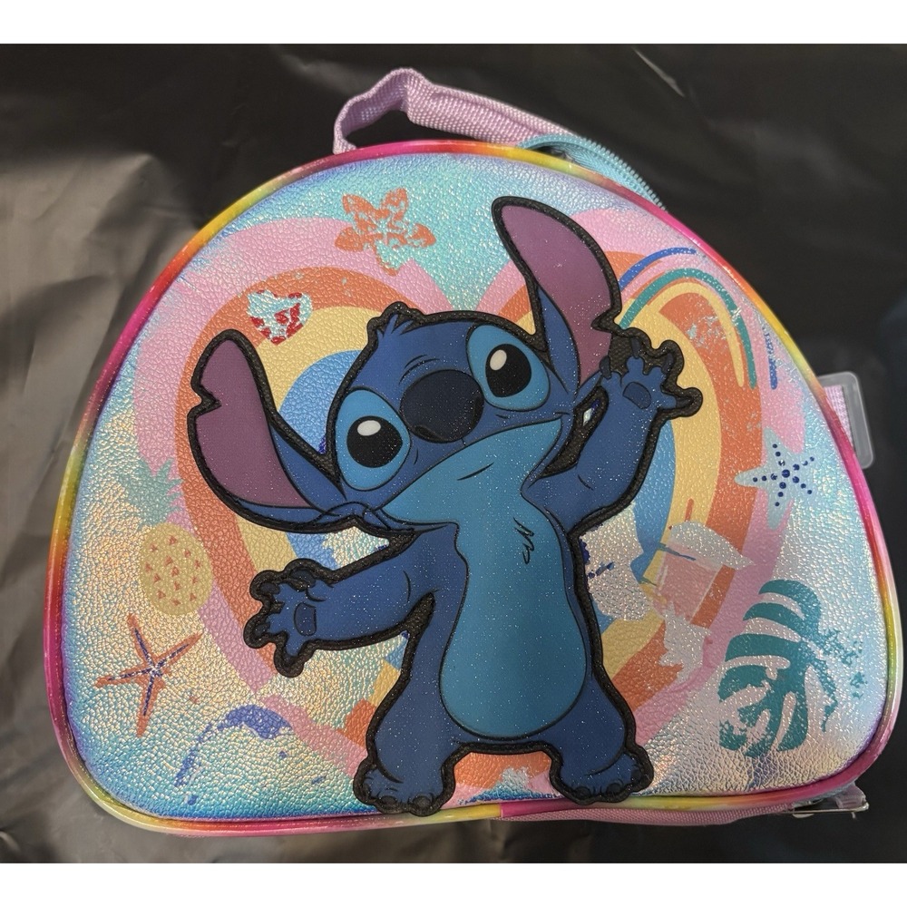 Disney Stitch Pink Shiny Lunchbox